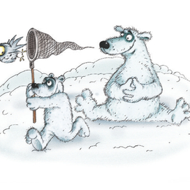 Подарили Мишке сачок