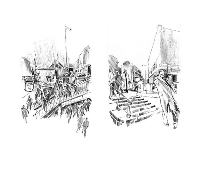 полосный разворот Ж,Сименон "Цена головы"