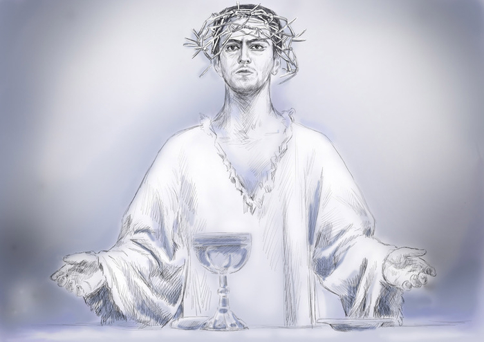 Максим Гришенков, ведущий солист НГАТОиБ - Иисус Христос в спектакле "Месса" на музыку Л.Бернстайна