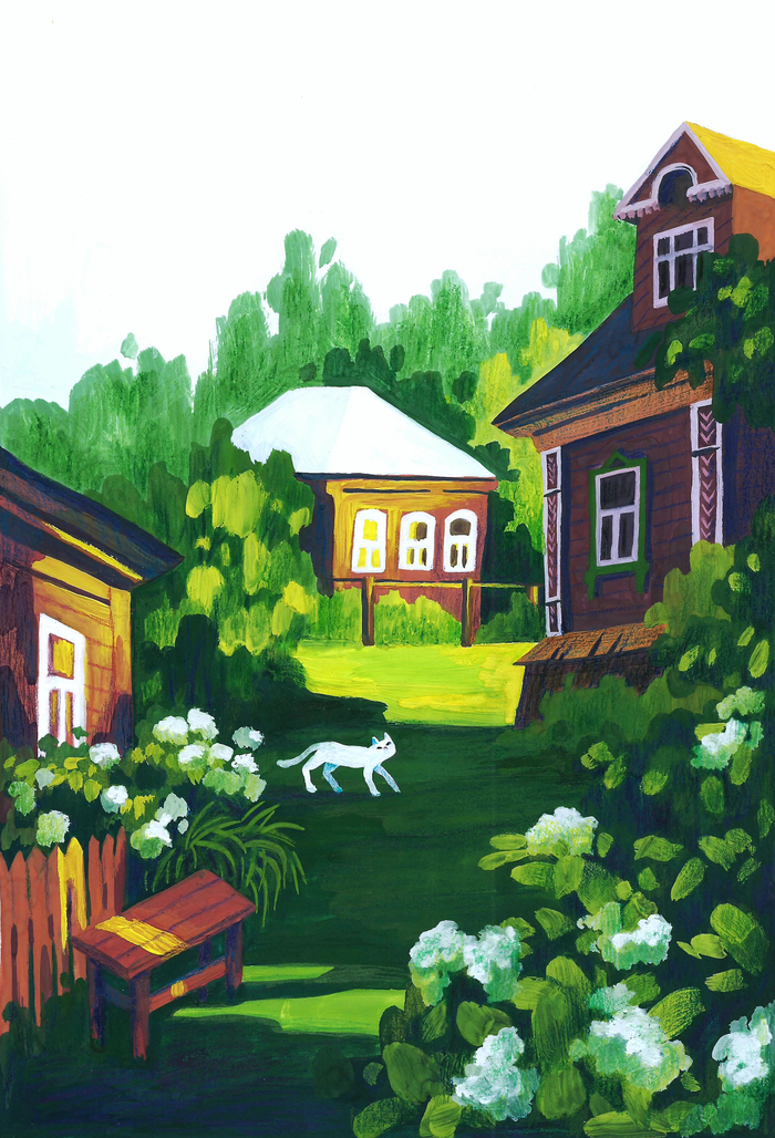 Чкаловск. Белый кот 