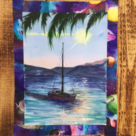 Лодка в море