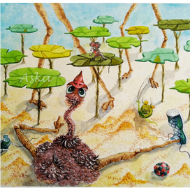 Страусёнок потерялся