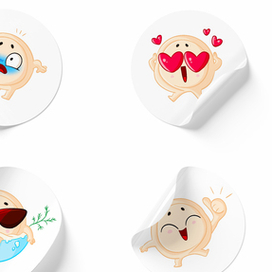 Стикерпак и персонаж для пельменной