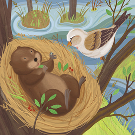 Птичка и водяная крыса