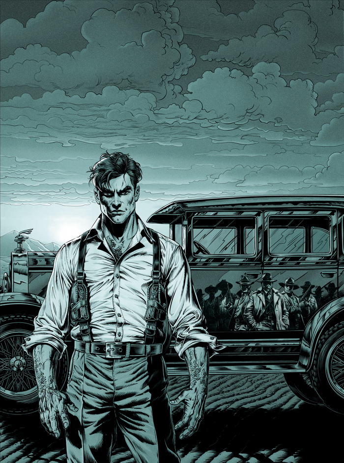 Боец - монохромная версия