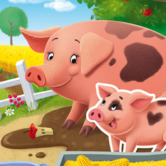 "Мамы и малыши" Книжка-сортер с героями на ленточках