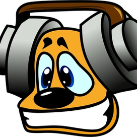 Персонаж мультяшный в наушниках