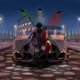 Lamborghini Egoista in Rome