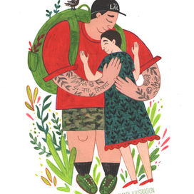 Внезапная иллюстрация про важность обнимашек)