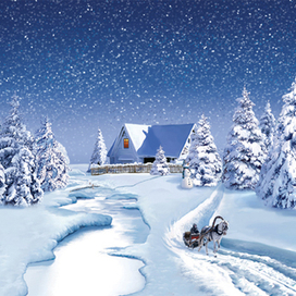 Зима. Крестьянин , торжествуя, на дровнях обновляет путь...