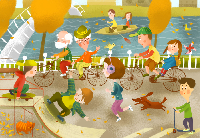 на велосипедах