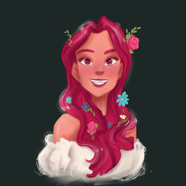 Девушка в цветах