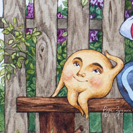 фрагмент иллюстрации к сказке "Колобок"