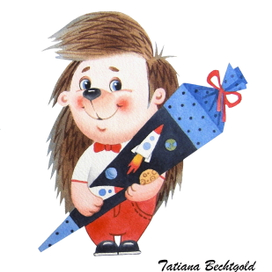 Ёжик. В школу.