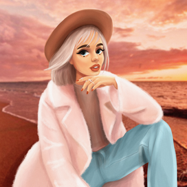 Мультяшный портрет девушки по фото