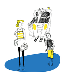 Даша, Даня и папа