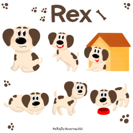 Рекс-иллюстрации для приюта для собак 