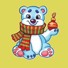 мишка на фантик