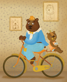 Медведи на велосипеде