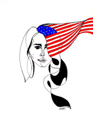 I fall asleep in an American flag