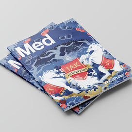 Обложка для медицинского издания "Med" журнала "Cell"