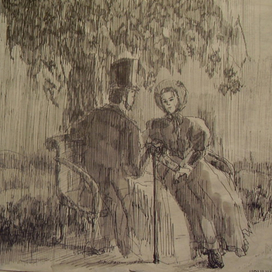 Иллюстрация к Чехову. Ионыч.(эскиз)