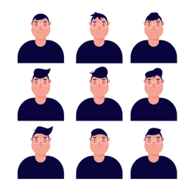 Мужские векторные аватарки