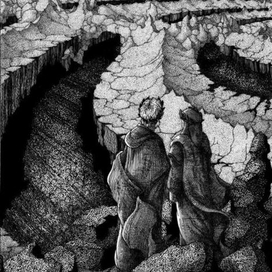 Над рвом льстецов