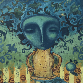 Желтая ваза