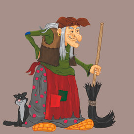 Баба яга и Кот