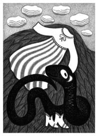 иллюстрация к книге В. Яговдика «Синий колодец». 2012