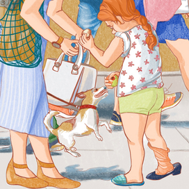 Иллюстрации к детской книге "Однажды Катя с Манечкой"