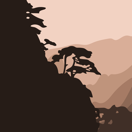 Горы (монохром)