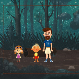 Фон для мультфильма "Ася и Вася" 