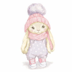 Милая пушистая зайка