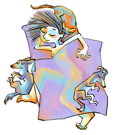 так я сплю с двумя собаками