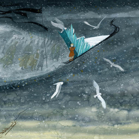 Иллюстрация к сказке Х. К. Андерсена "Снежная королева"