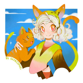 Девочка с котом