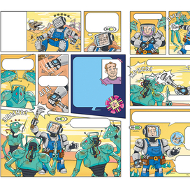 Разворот комикса