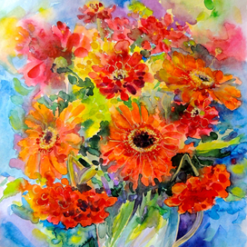 Солнечный букет в кувшине