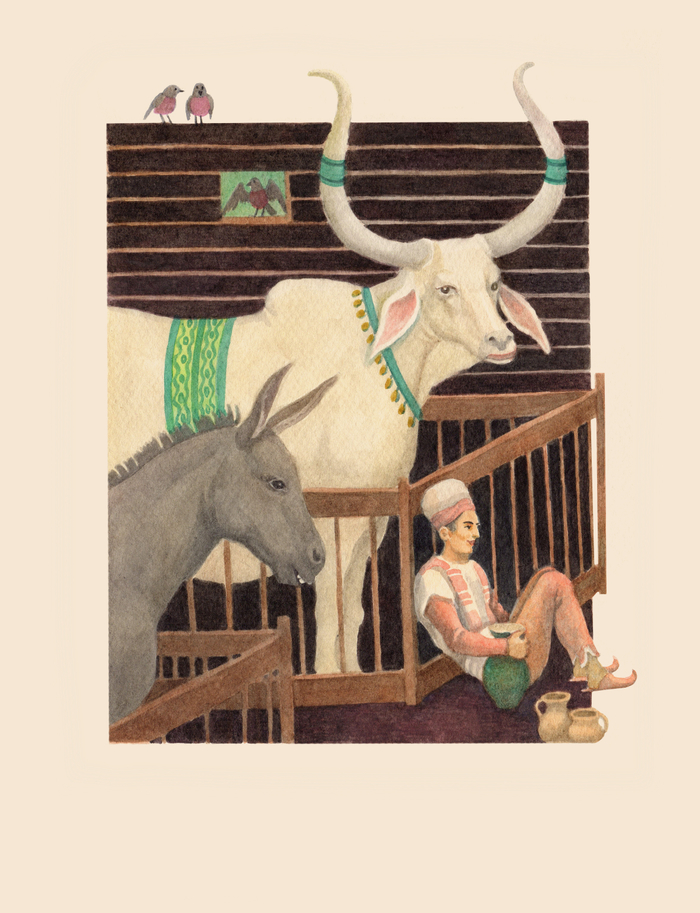 Иллюстрация к персидской сказке о птице Симург