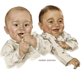 Little twins illustartion