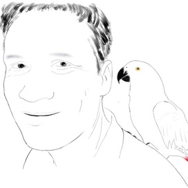 Автопортрет с попугаем
