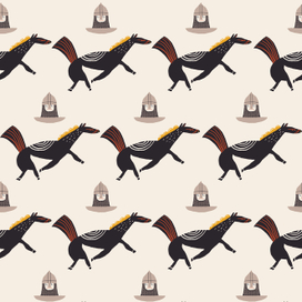 Паттерн с лошадками 