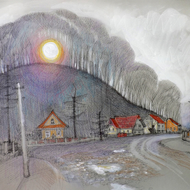 Закат солнышка за горку "Ёжик".