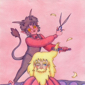 Рогатый парикмахер