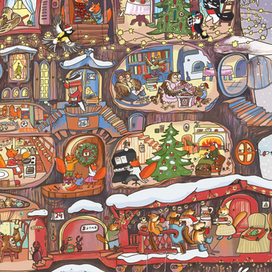  Адвент-календарь «Как Дед Мороз шапку искал» фрагмент