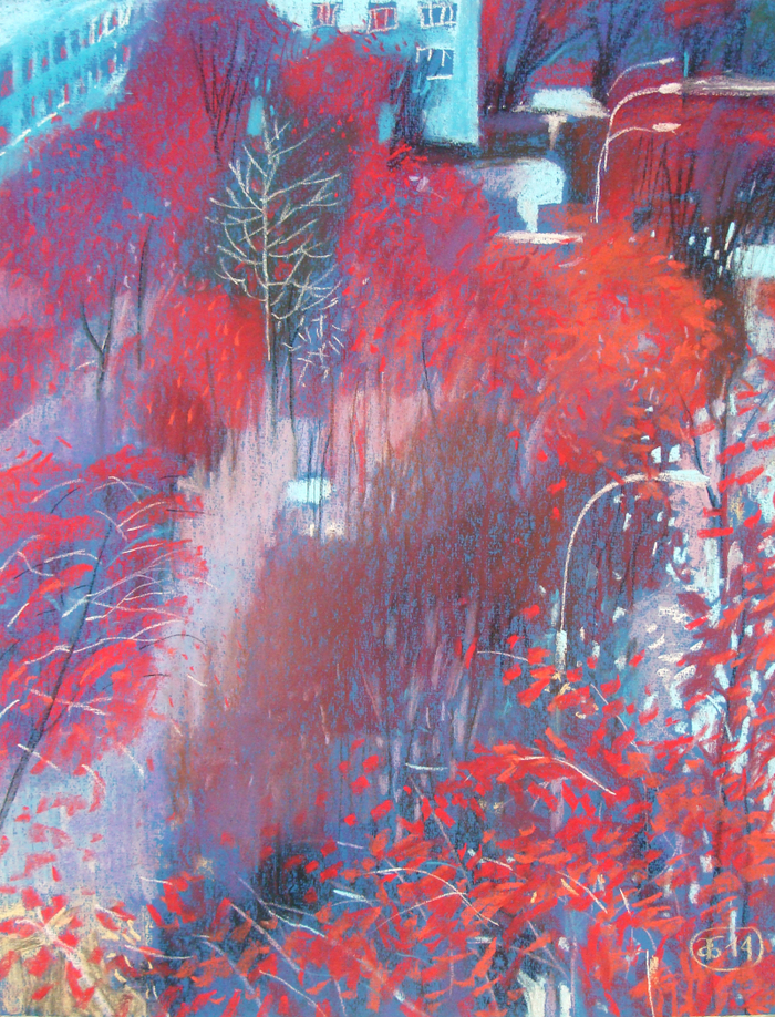 Рябиновый октябрь-2. 2014. б., пастель 65х50