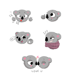 коаловые стикеры