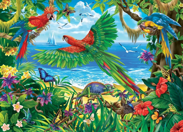 райские кущи)) для пазлов